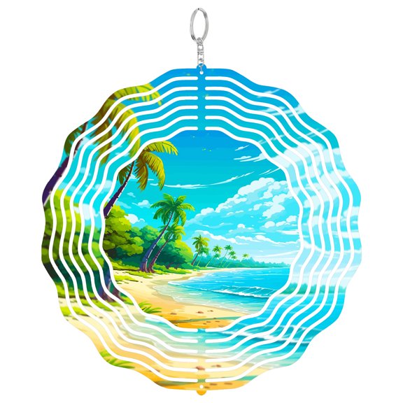 Bahamas Beach Paradise 3D Wind Spinner Kinetic Decor