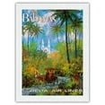 thumbnail image 1 of Bahamas - Delta Air Lines - Vintage Airline Travel Poster by Jack Laycox c.1970s - Japanese Unryu Rice Paper Art Print 24 x 32 in, 1 of 4