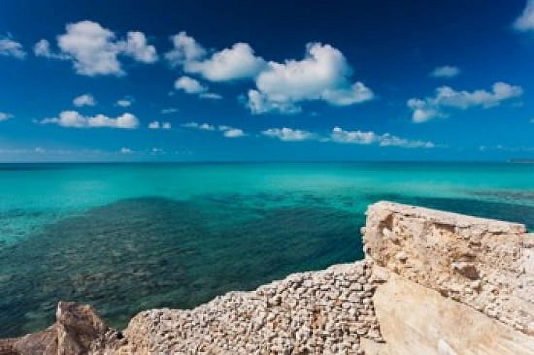 Bahamas Eleuthera Island Glass Window Bridge Canvas Art - Walter Bibikow DanitaDelimont (37 x 25)