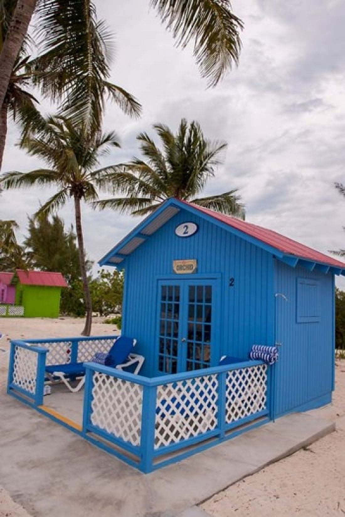 Bahamas Eleuthera Princess Cays beach bungalow Canvas Art - Jim Engelbrecht DanitaDelimont (19 x 29)