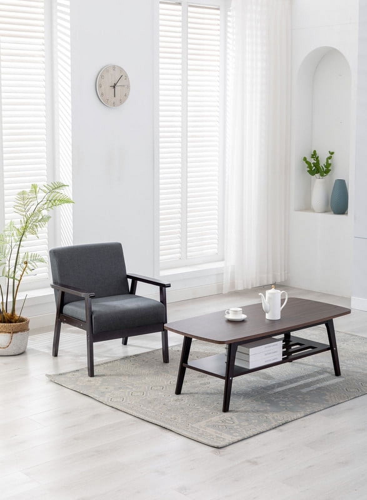 Bahamas Espresso Coffee Table and Chair Set ??? Stylish Solid Wood Frame with 47 Table ...