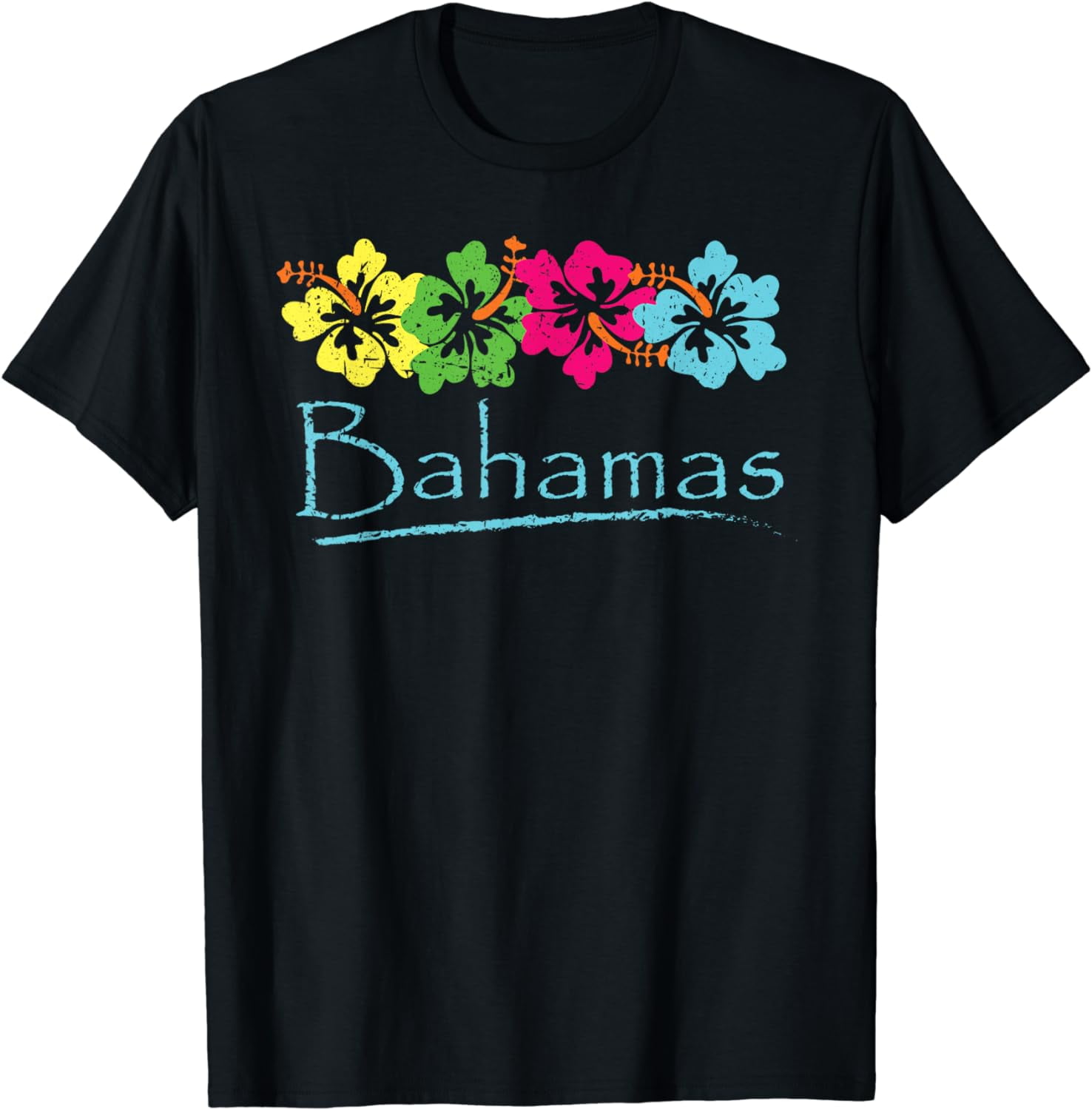 Bahamas Exotic Tropical Beach And Vacation Vintage Print T-Shirt ...
