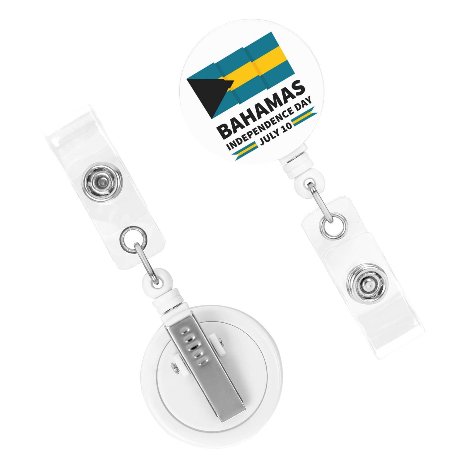 Bahamas Flag Independence Day 2025 Badge Reel Retractable Badge Clip Id ...