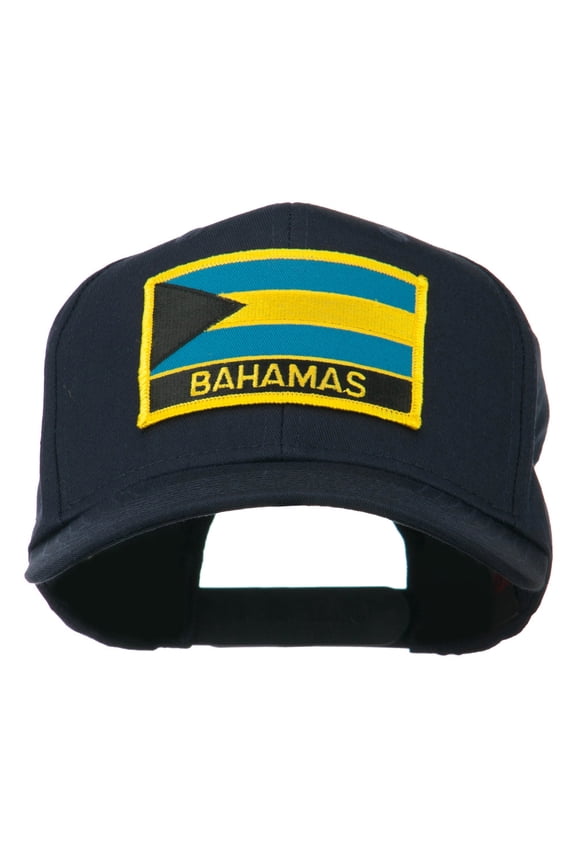 Bahamas Flag Patched High Profile Cap - Navy OSFM