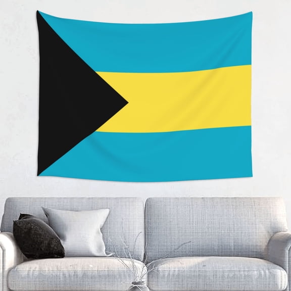 Bahamas Flag Patterntapestry Aesthetic Tapestry Wall Hanging For Room Bedroom Dorm Room Decor 29x37 Inches
