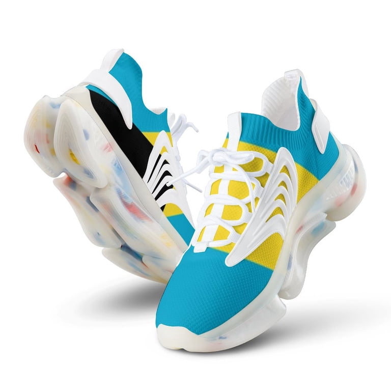 Bahamas Flag Walking Shoes for Men Woman Lightweight Tennis  display picture 1