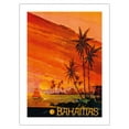 thumbnail image 1 of Bahamas - National Airlines - Vintage Airline Travel Poster c.1960s - Bamboo Fine Art 290gsm Paper Print (Unframed) 18x24in, 1 of 4