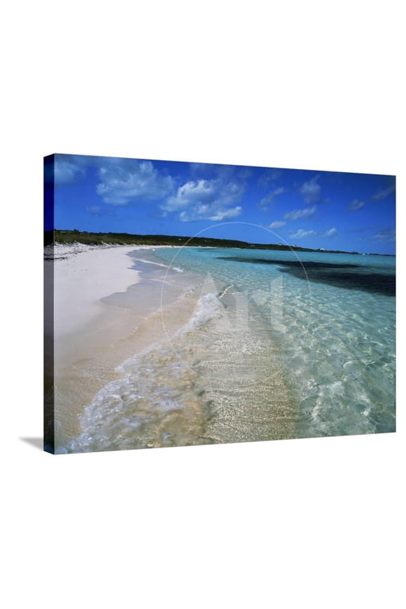 Bahamas Pristine Beach, Scenic Stretched Canvas Wall Art by Kent Foster Sold by ArtCom
