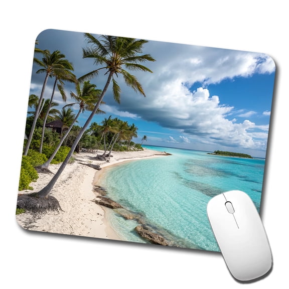 Bahamas Tropical Beach Vacation Mouse Pad Low Profile Gaming Mat