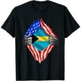 thumbnail image 1 of Bahamas Tshirt American Bahamian Flag Bahamas Independence T-Shirt, 1 of 3