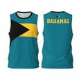 thumbnail image 1 of Bahamas flag men basketball sports jersey running fitness multifunction sleeveless tshirt exclusive custom name nunber, 1 of 9