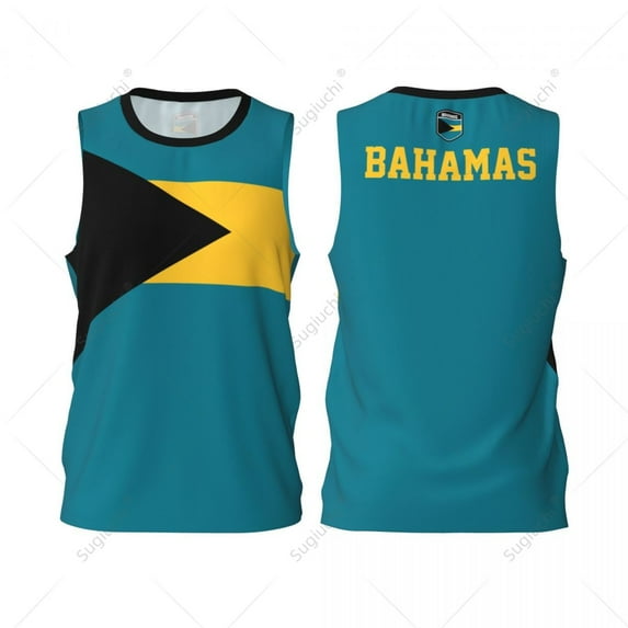 Bahamas flag men basketball sports jersey running fitness multifunction sleeveless tshirt exclusive custom name nunber