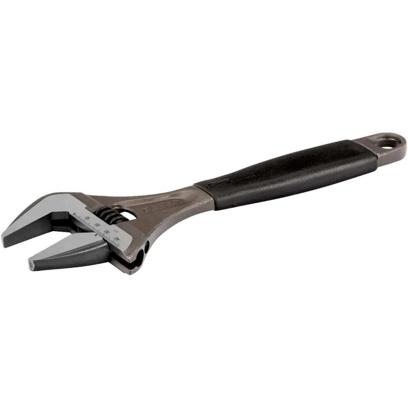 Bahco 8″ Bigmouth ERGO™ Central Nut Wide Opening Adjustable Wrench – Rubber Handle, Extra-Wide Jaw, Chrome/Phosphate Finish