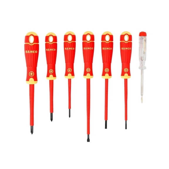 Bahco B220.027 Bahcofit Insulated Screwdriver Set, 7 Piece