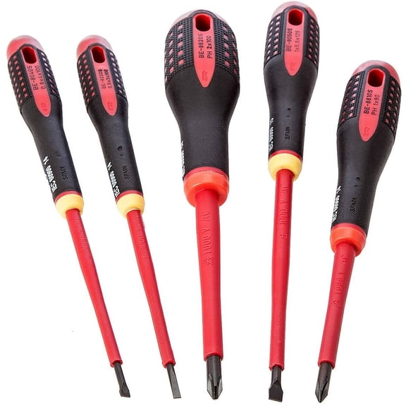 Bahco BE-9881S 1000V Insulated Ergo 5-Piece Screwdriver Set