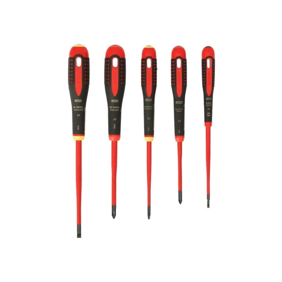 Bahco Be-9881sl Ergo Slim Vde Insulated Screwdriver Set, 5 Piece