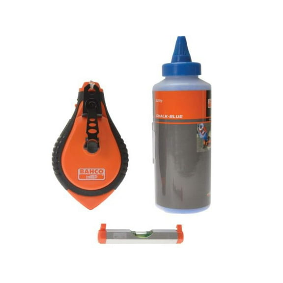 Bahco - Blue Chalk, Chalk Line & Line Level Set