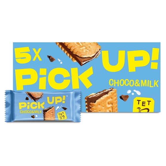 Bahlsen Pick Up! Choco & Milk Chocolate Biscuit Bars Multipack, 5 Pack 140g, Imported from Britain