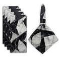thumbnail image 1 of Bahomeck Cloth Napkins Set Of 4,18*18 Inch Washable Polyester Napkins Dining Table Napkins Weddings Party Dinner Parties(Black And White Marble Pattern With Geometric Shapes), 1 of 3