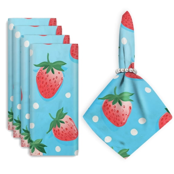 Bahomeck Cloth Napkins Set Of 4,18*18 Inch Washable Polyester Napkins ...