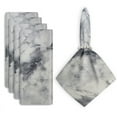 thumbnail image 1 of Bahomeck Cloth Napkins Set Of 4,18*18 Inch Washable Polyester Napkins Dining Table Napkins Weddings Party Dinner Parties(Marble Texture Of White And Gray Color Scheme), 1 of 3