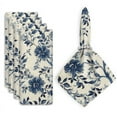 thumbnail image 1 of Bahomeck Cloth Napkins Set Of 4 Blue And White Porcelain-Style Floral Pattern With Large Flowers Square Napkins Washable Dining Table Napkin For Home Holiday Wedding Party Dinner Decor 18*18 Inch, 1 of 3