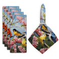 thumbnail image 1 of Bahomeck Cloth Napkins Set Of 4 Group Of Colorful Birds Perched On The Branches Square Napkins Washable Dining Table Napkin For Home Holiday Wedding Party Dinner Decor 18*18 Inch, 1 of 3