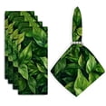 thumbnail image 1 of Bahomeck Cloth Napkins Set Of 4 Lush Green Leaves Symbolizing Growth And Vitality Square Napkins Washable Dining Table Napkin For Home Holiday Wedding Party Dinner Decor 18*18 Inch, 1 of 3