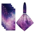 thumbnail image 1 of Bahomeck Napkins Set Of 4 Reusable Washable Square Fabric Dining Table Napkins Weddings Party Dinner Decor,18*18 Inch,Purple And Blue Nebula With Stars, 1 of 3