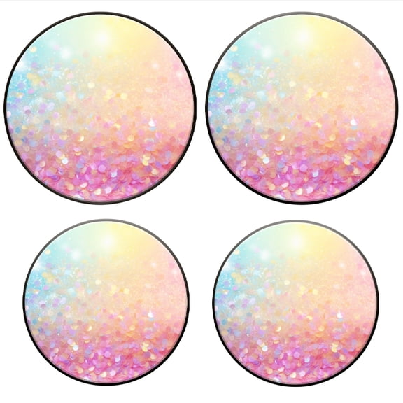 Bahomeck Electric Stove Burner Covers Set Of 4,Colorful Pastel Glitter Background With Bokeh And Sparkles Metal Gas Stove Burner Covers,Protecting Gas Stoves,8 Inch And 10 Inch