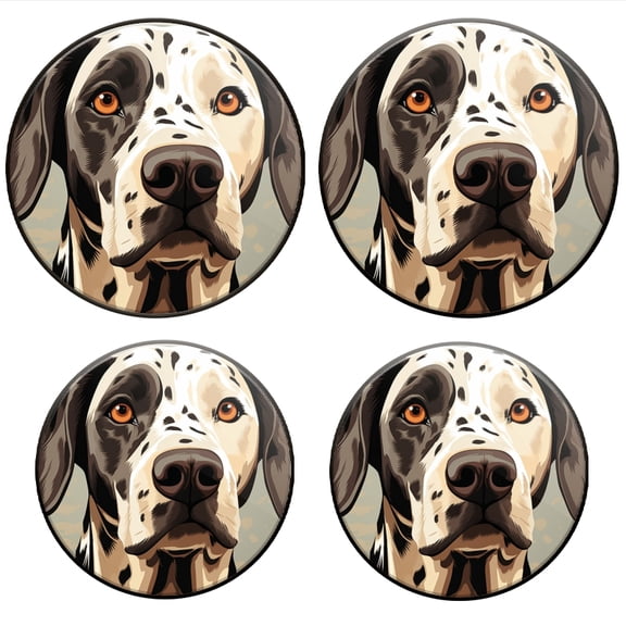 Bahomeck Electric Stove Burner Covers Set Of 4,Dalmatian Dog Portrait In The Style Of Vector Art Metal Gas Stove Burner Covers,Protecting Gas Stoves,8 Inch And 10 Inch