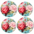 thumbnail image 1 of Bahomeck Electric Stove Burner Covers Set Of 4,Beautiful VintageFloral Pattern With Pink And Red Roses Metal Gas Stove Burner Covers,Protecting Gas Stoves,8 Inch And 10 Inch, 1 of 2