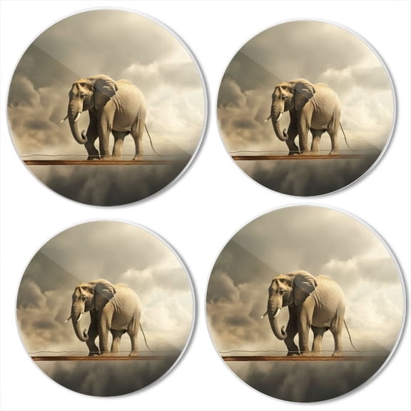Bahomeck Electric Stove Burner Covers Set Of 4,Elephant Walking On Rope Metal Gas Stove Burner Covers,Protecting Gas Stoves,8 Inch And 10 Inch