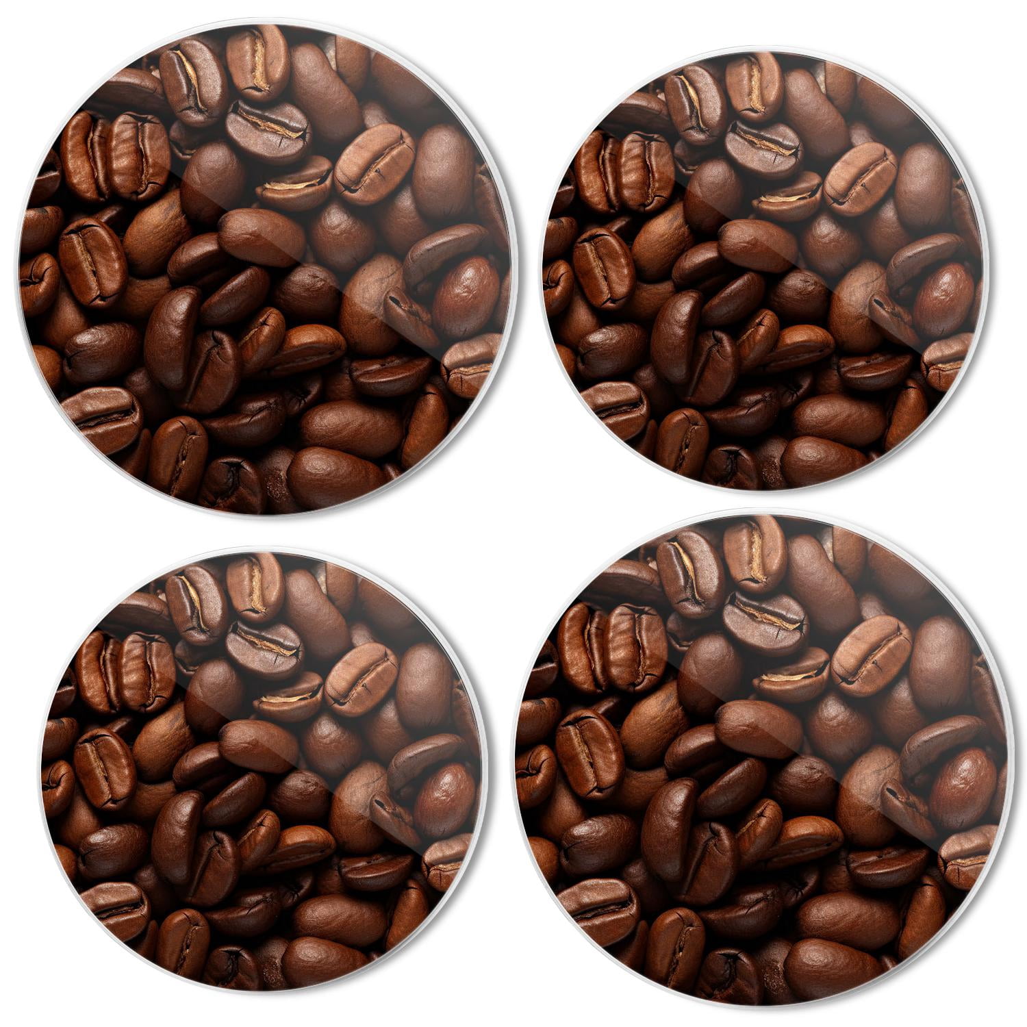 Bahomeck Gas Stove Burner Cover Set Of 4，A Pile Of Delicious Brown Coffee Beans Metal Stove Burner Covers，Electric Stove Burner Covers,Protecting Gas Stoves,Kitchen Decor，8 Inches And 10 Inches