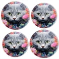 Bahomeck Gas Stove Burner Cover Set Of 4,Cat With Yellow Eyes Is ...