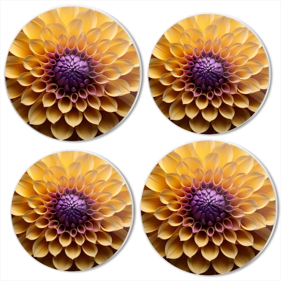 BaHomeck Electric Stove Burner Covers Set of 4,Round Metal Gas Stove Burner Covers 8 Inch and 10 Inch,Kitchen Decor,Centered Composition In The Style Of Paper Cut Art