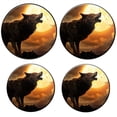 thumbnail image 1 of Bahomeck Gas Stove Burner Cover Set Of 4,Wolf Howling At The Full Moon Before The Castle Metal Electric Stove Burner Covers,Protecting Gas Stoves,Kitchen Decor，8 Inch And 10 Inch, 1 of 2