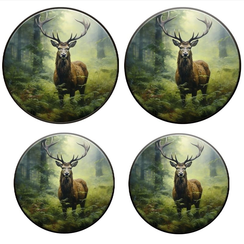 Bahomeck Gas Stove Burner Cover Set – 4-Piece Chicken Garden Design, 8 & 10 Inch Metal Covers, For Kitchen Decor & Protection