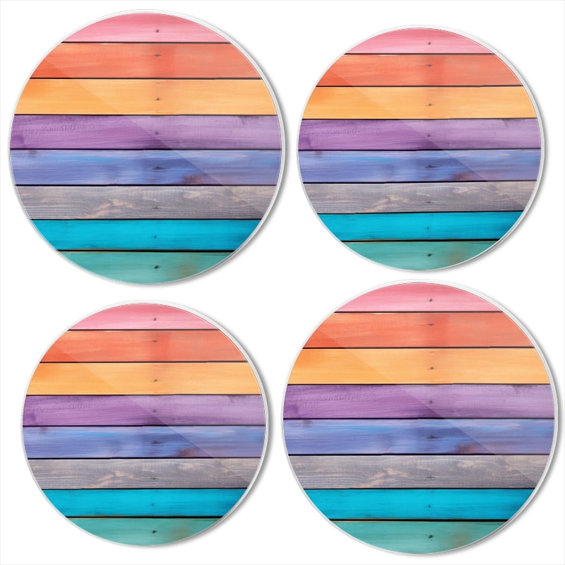 Bahomeck Rainbow Tie-Dye Metal Stove Burner Covers - Set Of 4 (8" & 10") For Gas & Electric Stoves