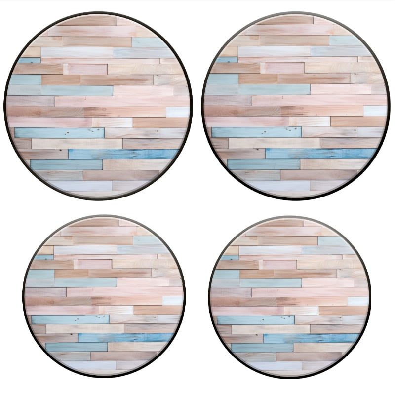 Bahomeck Gas Stove Burner Cover Set Of 4 - 8 & 10 Inch Blue White Swirl Metal Covers, Kitchen Decor & Protection