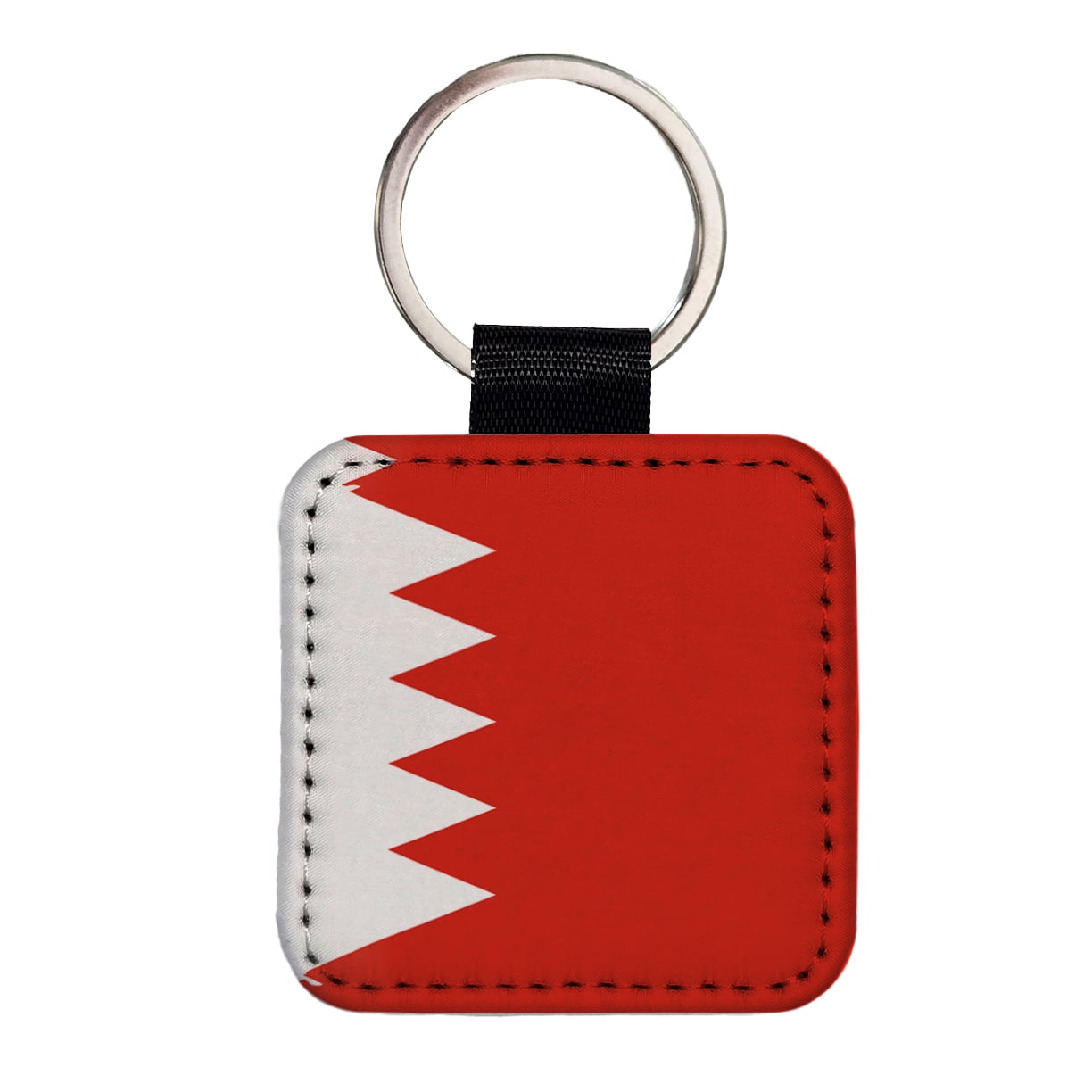 Keychain Bahrain Bahrain Country Flag Faux Leather Square Keychain - Walmart.com