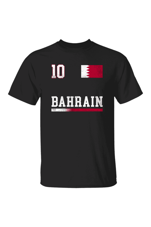 Bahrain Flag Emblem Bahrain Pride Proud Men Women Soccer Fan T-Shirt