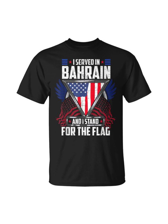 Bahrain Military Veteran Soldier American Flag Tshirt