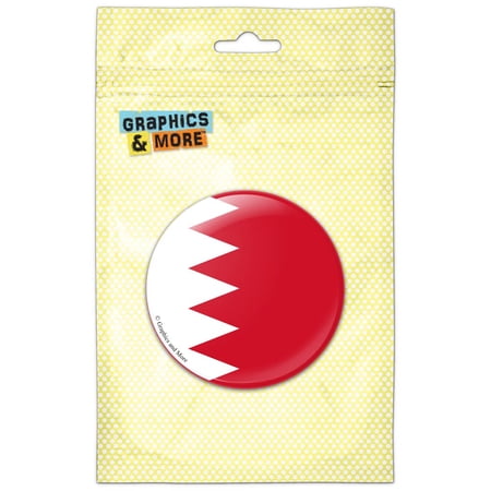 Bahrain National Country Flag Pinback Button Pin Badge