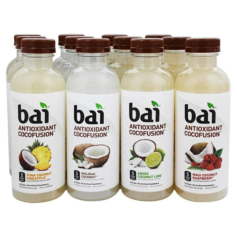 Bai Coconut Flavored Water, Puna Coconut Pineapple, Antioxidant Infused  Drink, 18 Fluid Ounce Bottle