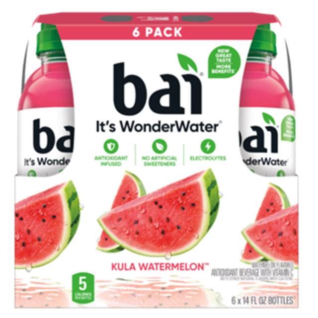 Bai Antioxidant Infused Kula Watermelon Flavored Water, 14 fl oz, Pack