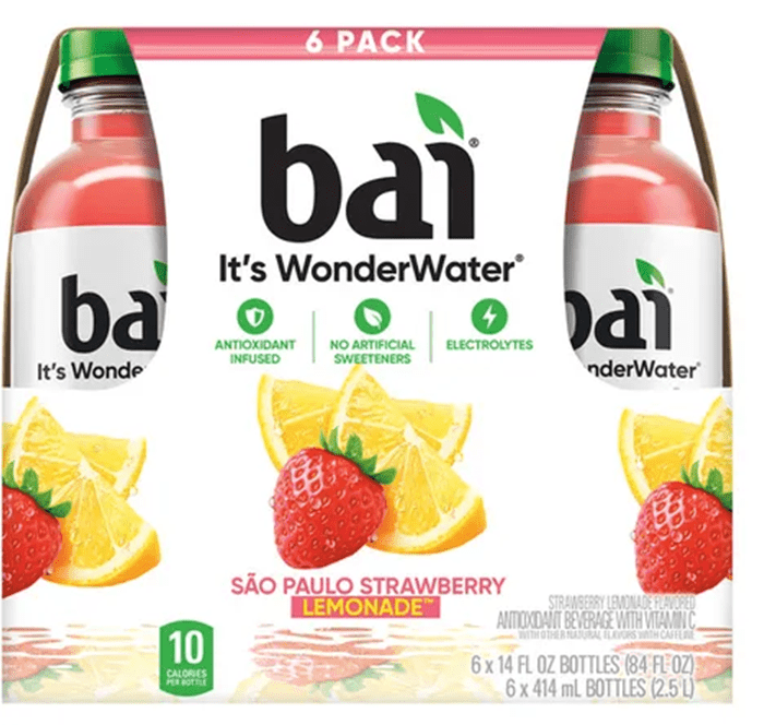 Bai Antioxidant Infused Sao Paulo Strawberry Flavored Water, 14 fl oz