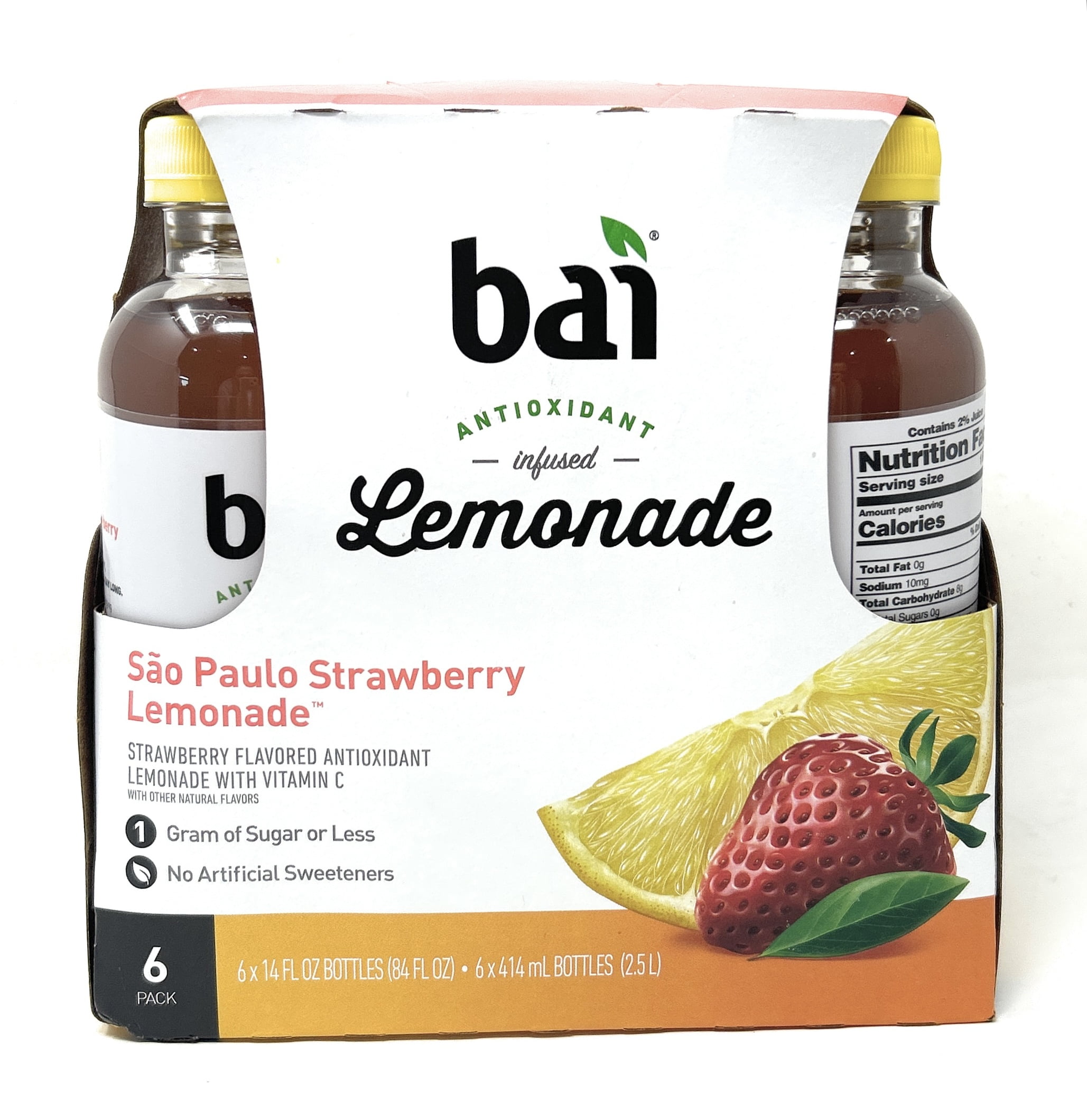 Bai Antioxidant Infused Sao Paulo Strawberry Flavored Water, 14 fl oz
