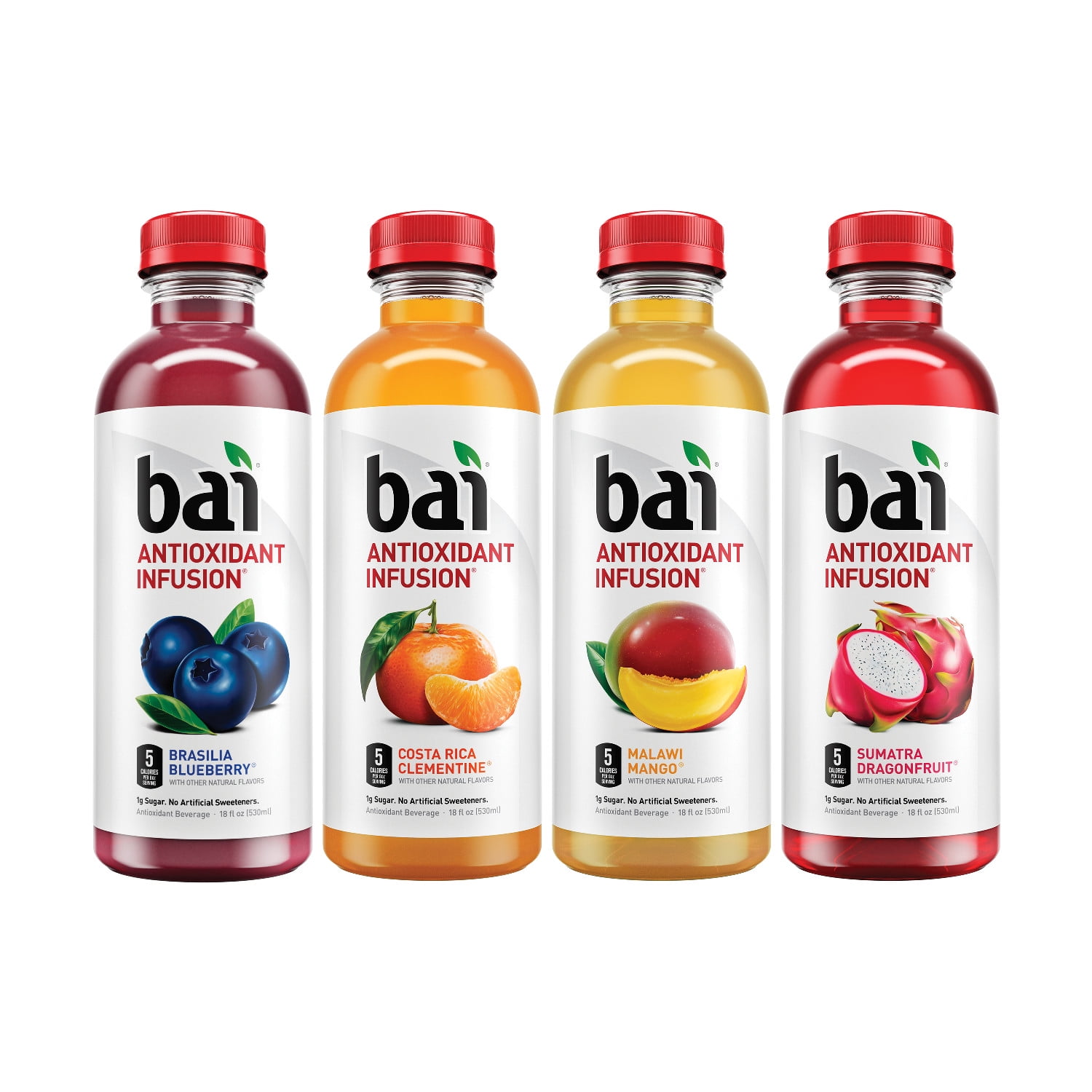 Bai Antioxidant Infused Variety Pack Rainforest Juices, 18 Fl Oz, 12