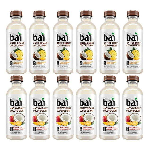 Bai Antioxidant Juices Variety Pack, Pack of 12 , 18 fl oz , Cocofusion